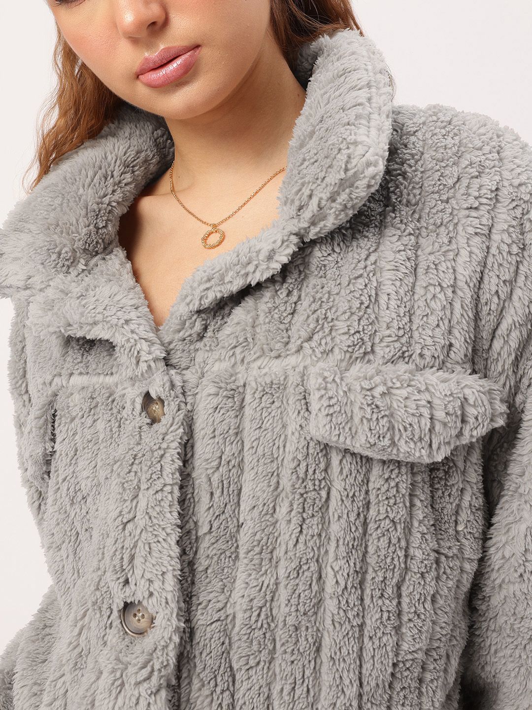 DressBerry Snug Chic Faux-Fur Jacket