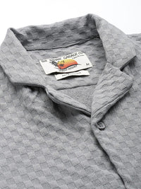 The Indian Garage Co Self Checked Cuban Collar Casual Shirt