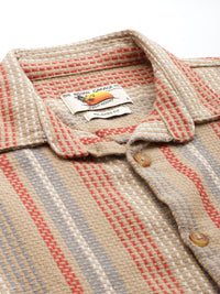 The Indian Garage Co Pure Cotton Striped Drop-Shoulder Sleeves Relaxed Casual Shirt