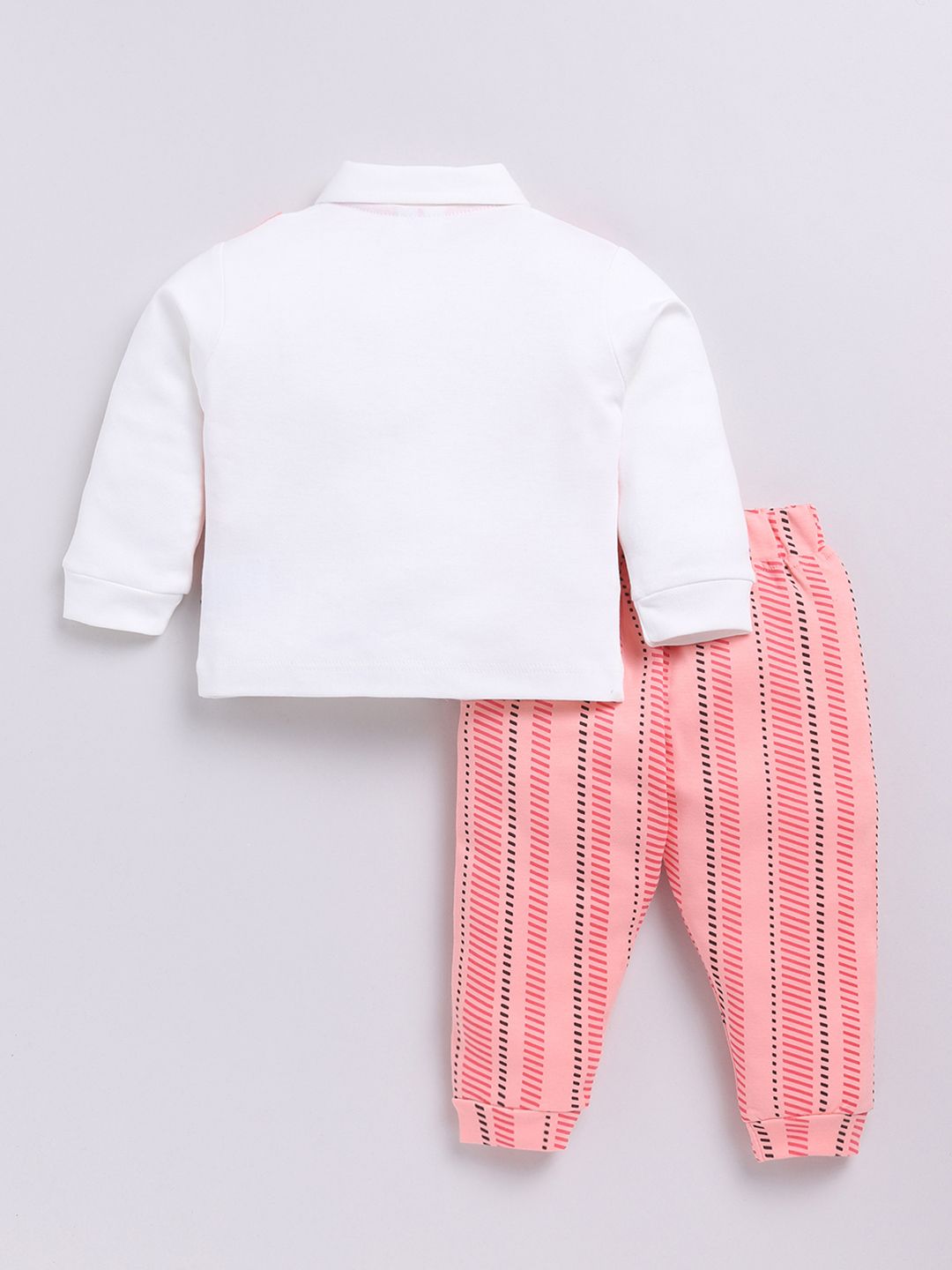 Moms Love Infant Boys Printed Pure Cotton Shirt with Joggers
