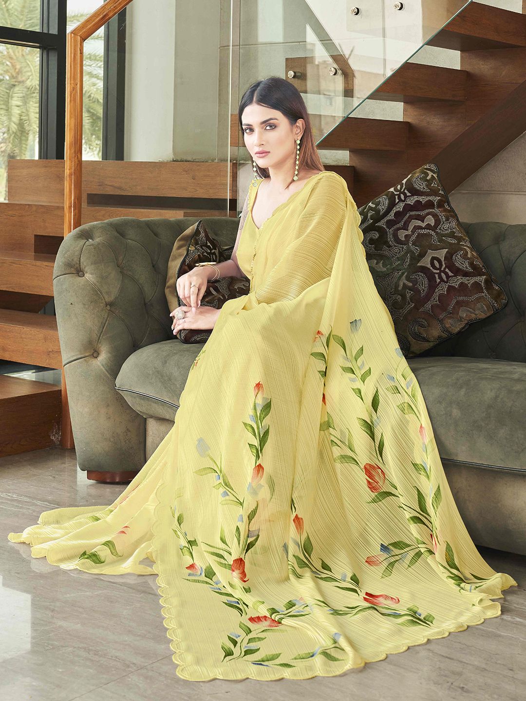 Tikhi Imli Floral Embellished Saree