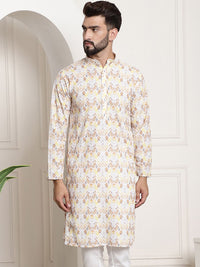 SOJANYA Kurta Bunga Kuning Lelaki