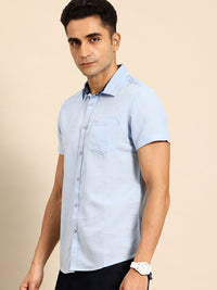 Being Human Cotton Linen Slim Fit Opaque Casual Shirt