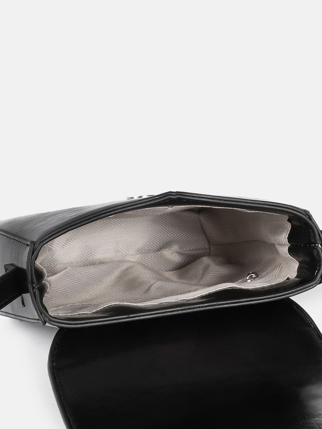 DressBerry Textured Structured Sling Bag with Bow Detail