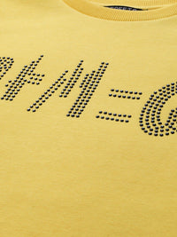 STREET 9 Women Yellow Printed Sweatshirt