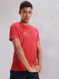 HRX by Hrithik Roshan Twin Collection Brand Logo Printed Rapid-Dry Training T-shirt