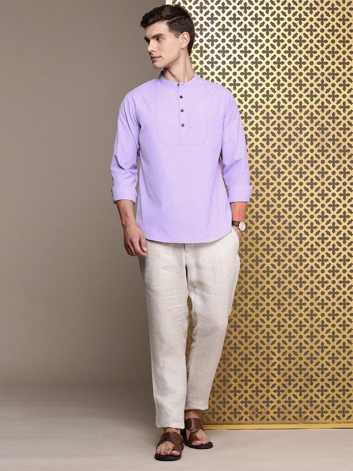 House of Pataudi Band Collar Rozana Kurta