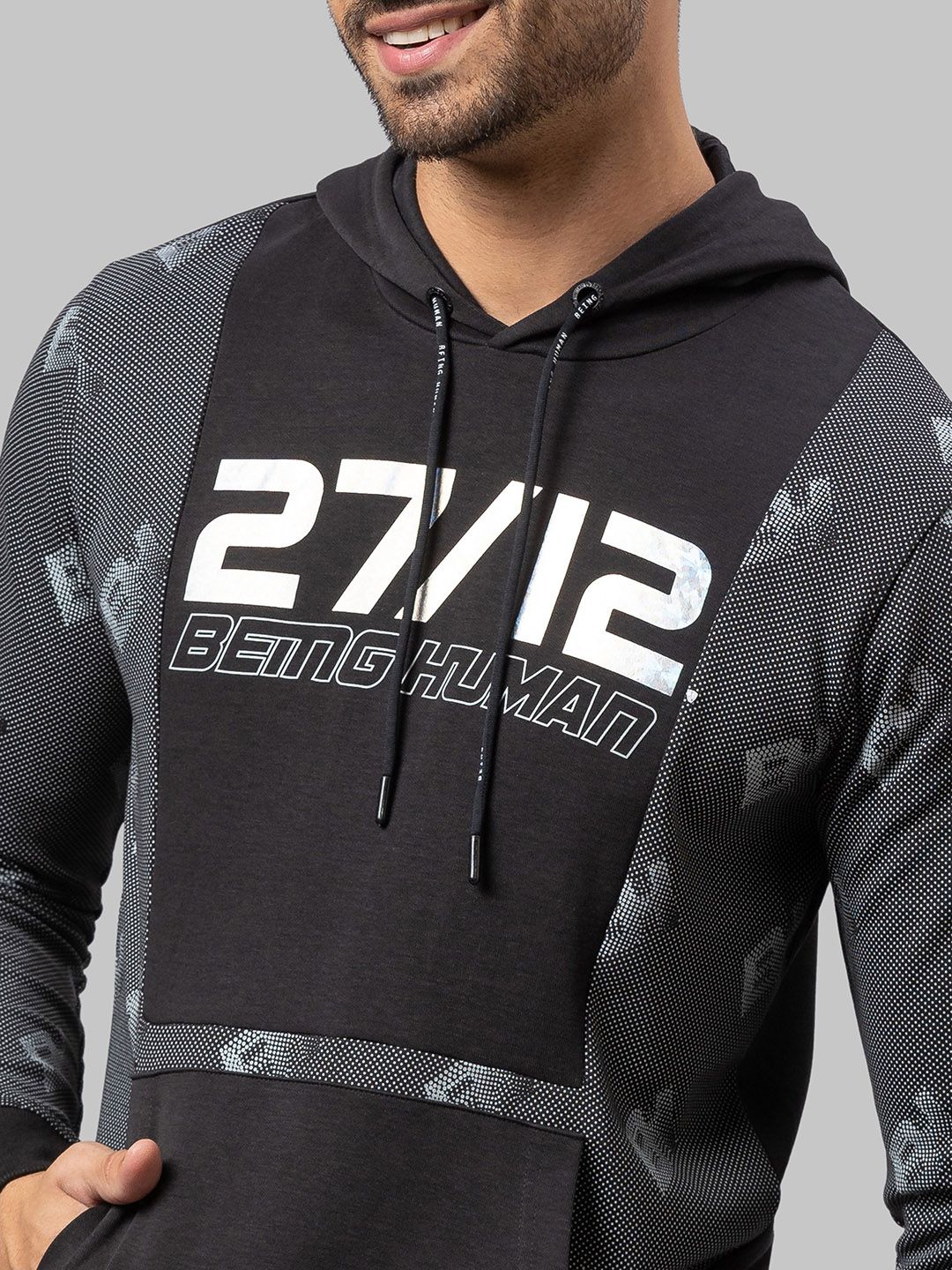 Being Human Men Black Printed Sweatshirt
