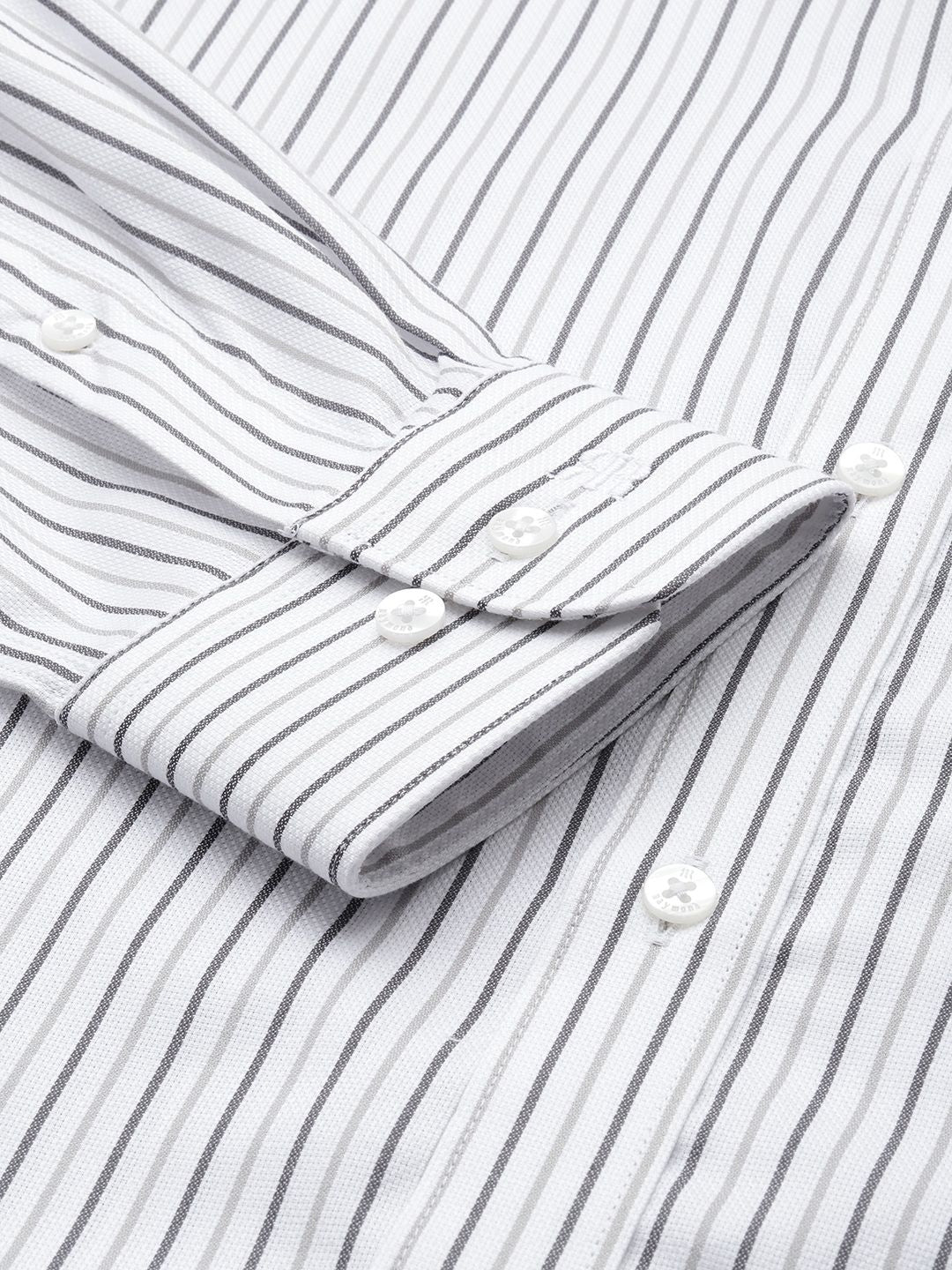 Raymond Pure Cotton Slim Fit Striped Formal Shirt