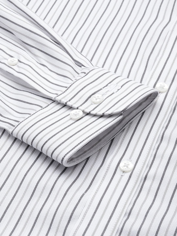 Raymond Pure Cotton Slim Fit Striped Formal Shirt