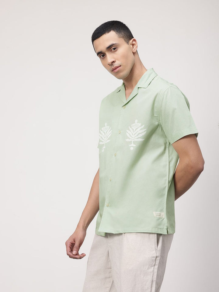 ether Artisan Pure Cotton Hand Block Printed Relaxed Fit Casual Shirt