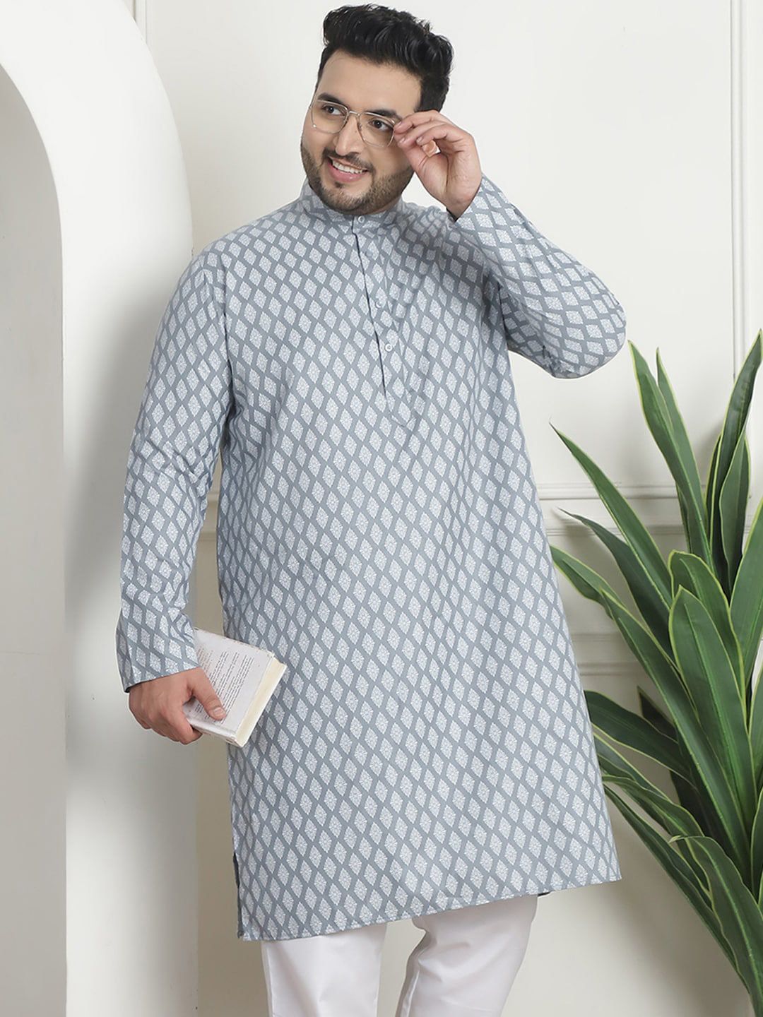 SOJANYA PLUS Geometric Printed Kurta