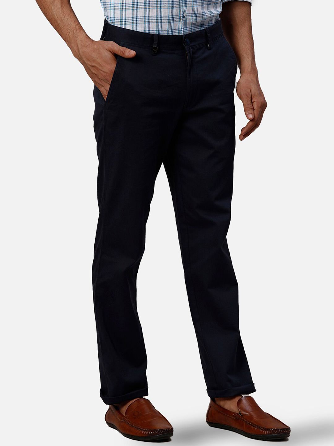 Park Avenue Men Slim Fit Mid-Rise Formal Trousers