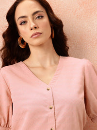 all about you Textured Puff Sleeve Top