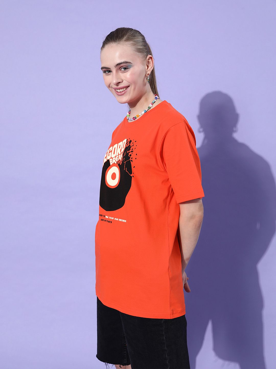 Difference of Opinion Pure Cotton Printed Oversized T-shirt