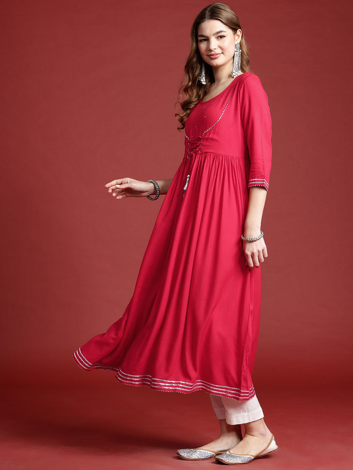 Anouk Gotta Patti Anarkali Kurta With Dupatta