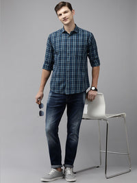 Park Avenue Slim Fit Checked Pure Cotton Casual Shirt