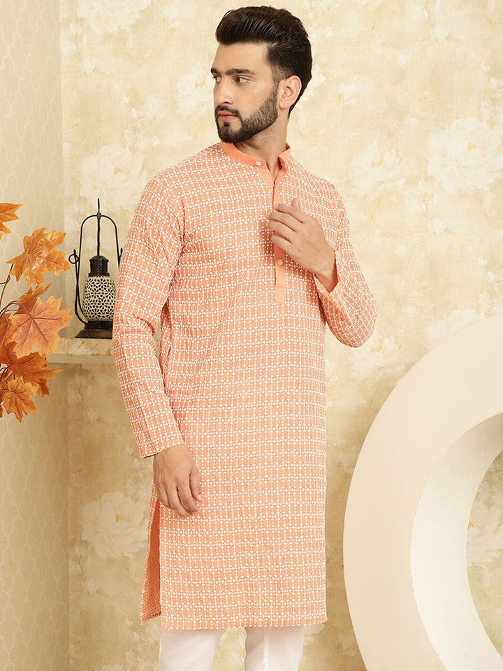 SOJANYA Ethnic Motifs Embroidered Pure Cotton Regular Kurta