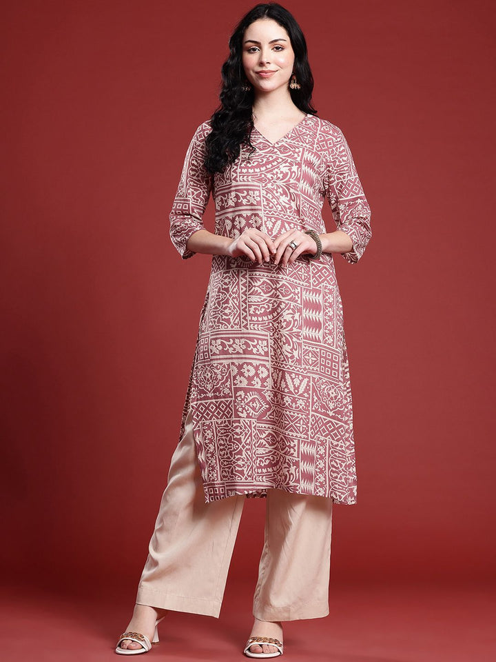 Anouk Women Pure Cotton Ethnic Motifs Printed Kurta
