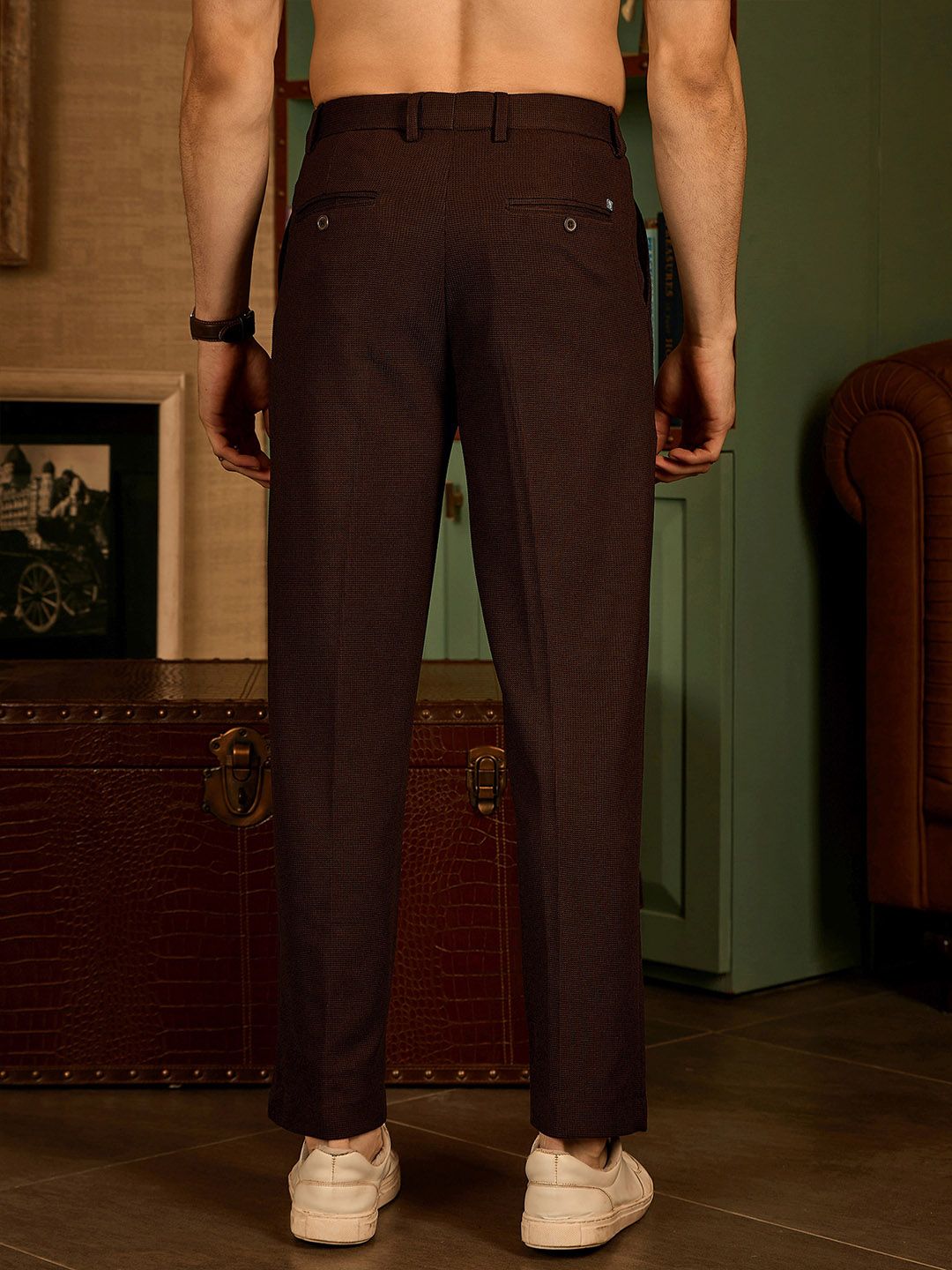DENNISON Korean Baggy Fit 4 Way Lycra Trouser