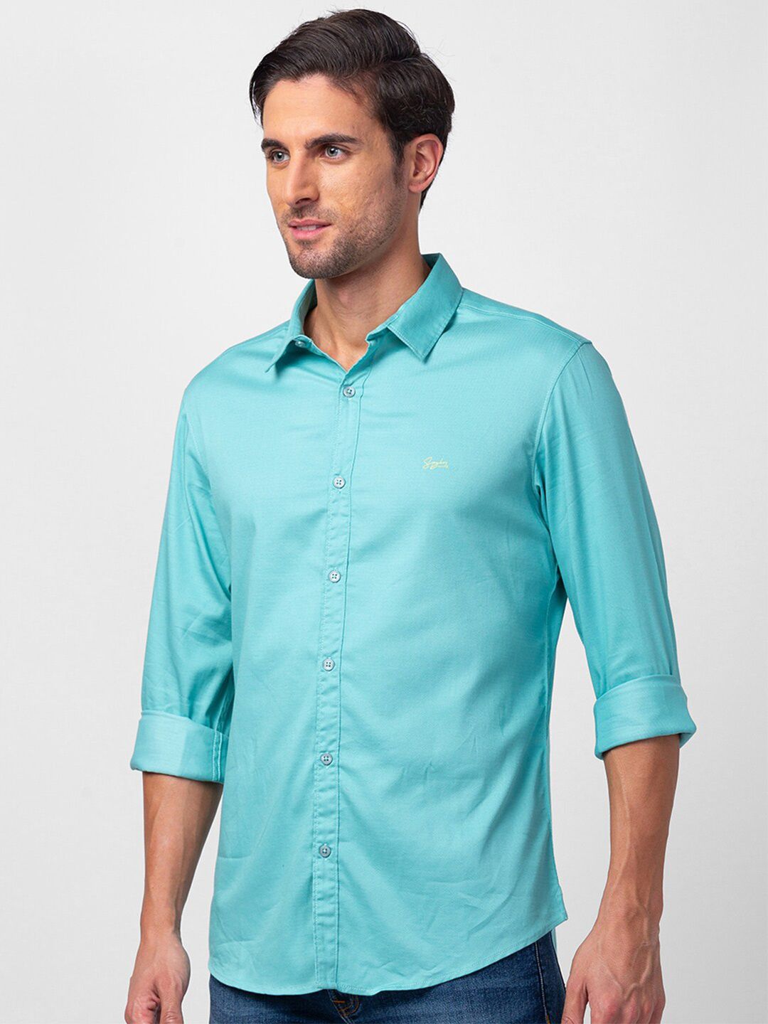 SPYKAR Men Solid Slim Fit Casual Shirt