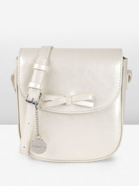 DressBerry Textured Structured Sling Bag with Bow Detail