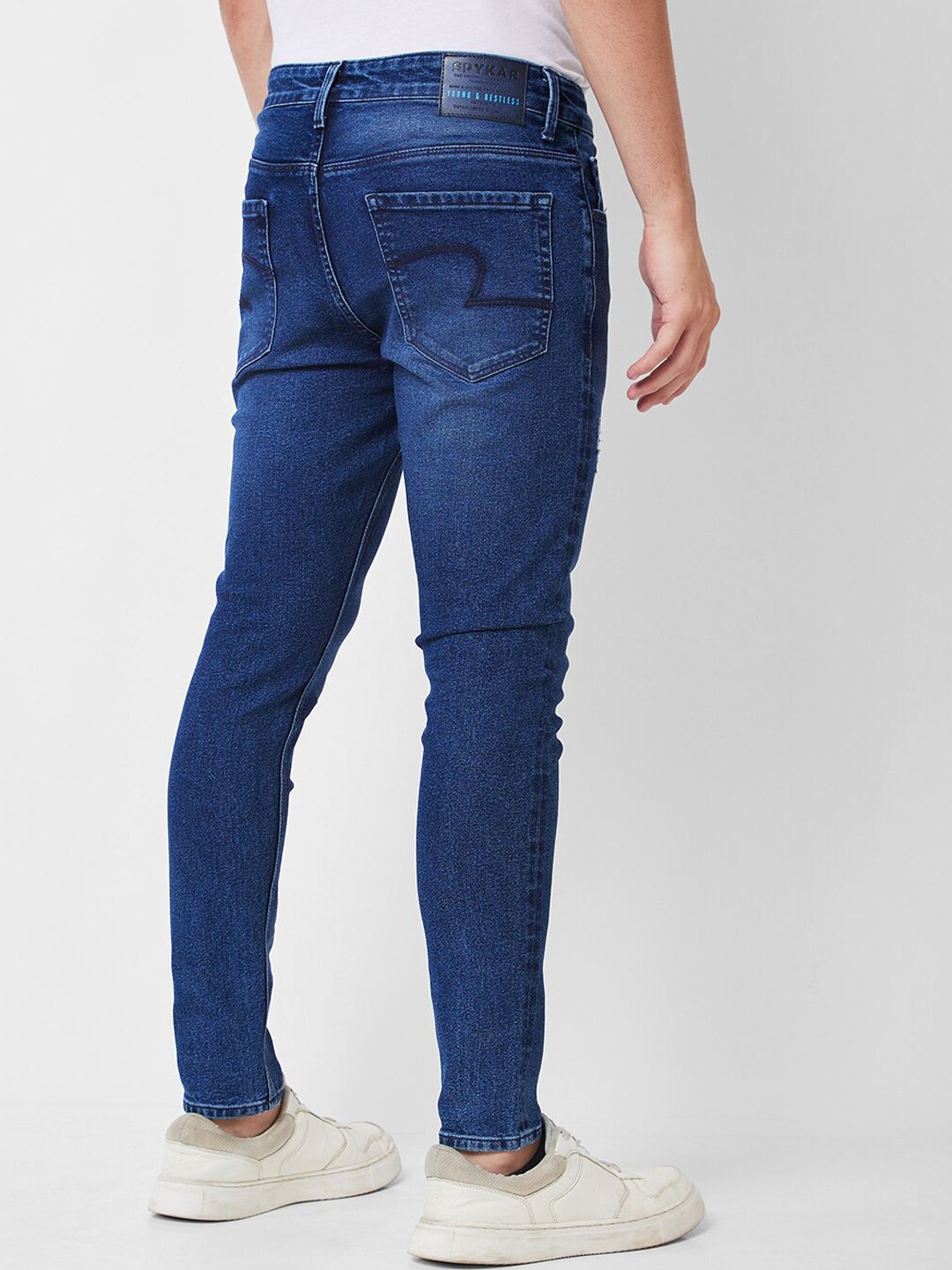 SPYKAR Men Tapered Fit Clean Look Light Fade Mid Rise Cotton Jeans