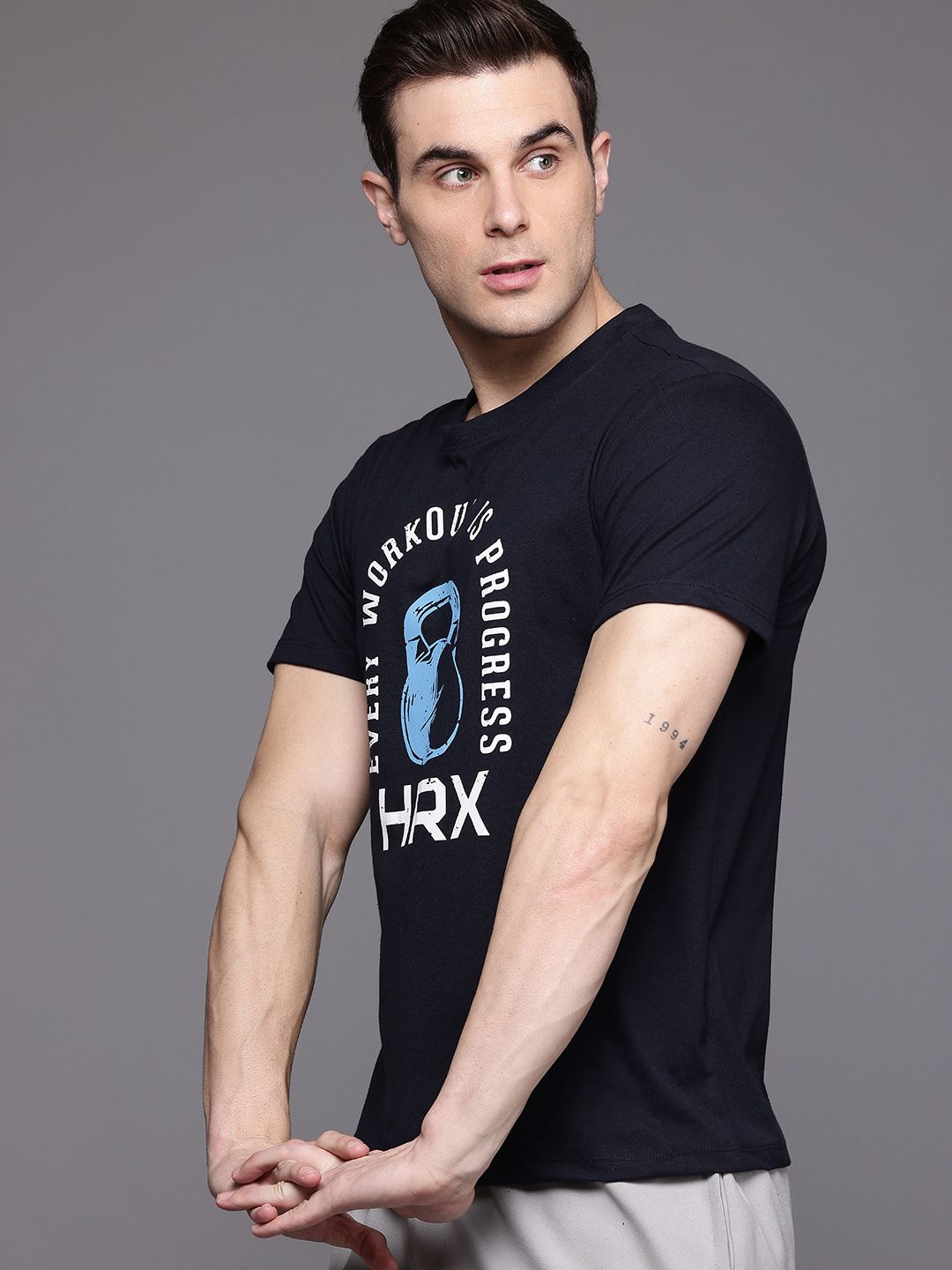 HRX by Hrithik Roshan Rapid-Dry Printed Training T-shirt