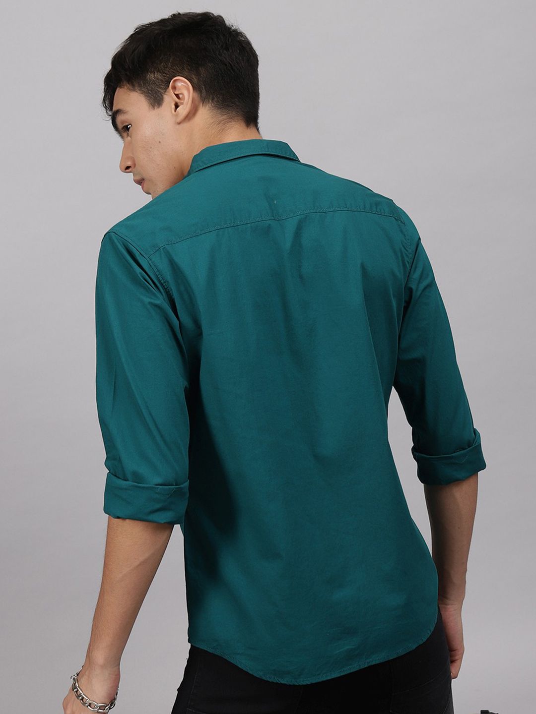 The Indian Garage Co Men Teal Casual Shirt