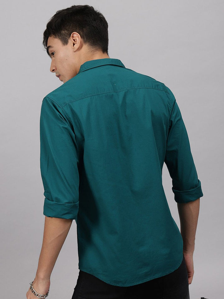 The Indian Garage Co Men Teal Casual Shirt