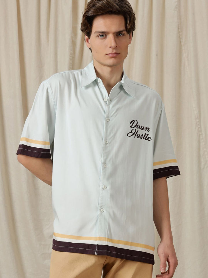 Eszett Dawn Hustle Conversational Cotton Short Sleeves Shirt