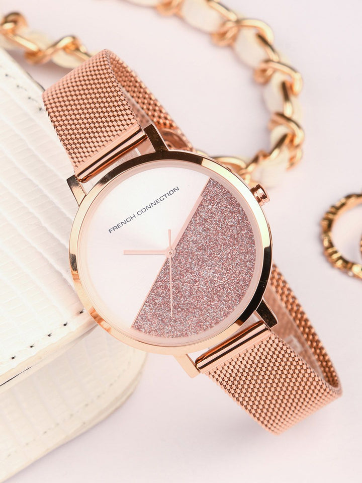 French Connection Women Pink & White Analogue Watch FCN0008K-R