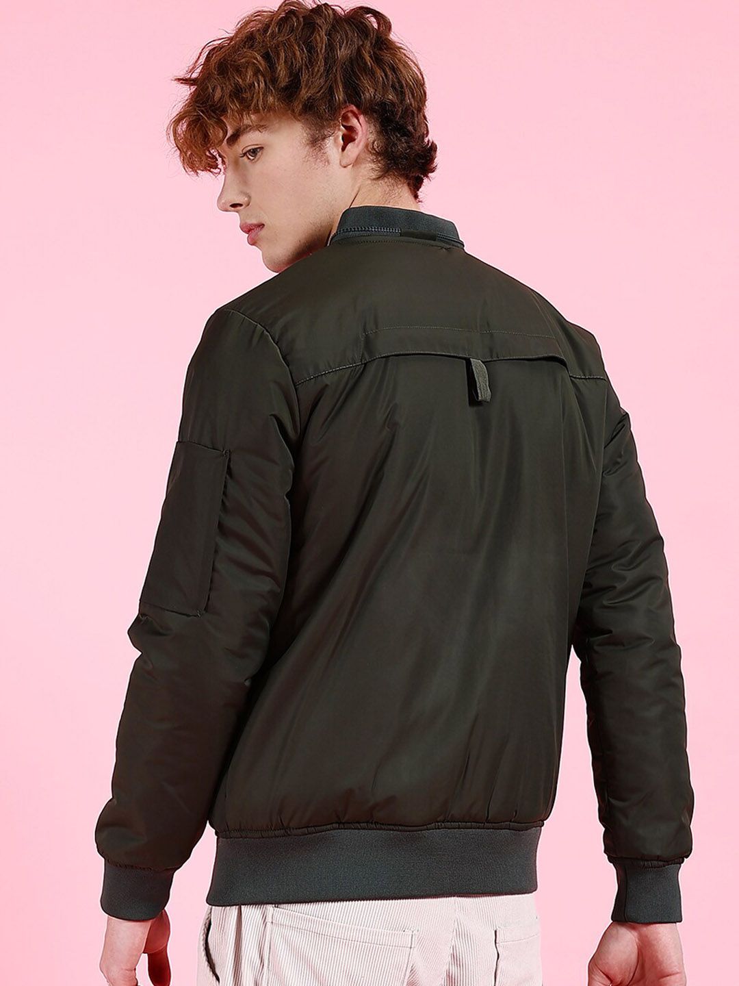 The Indian Garage Co Men Zip-Front Bomber Jacket
