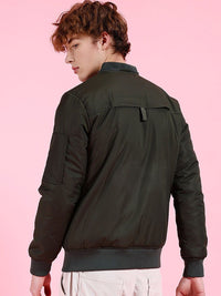 The Indian Garage Co Men Zip-Front Bomber Jacket