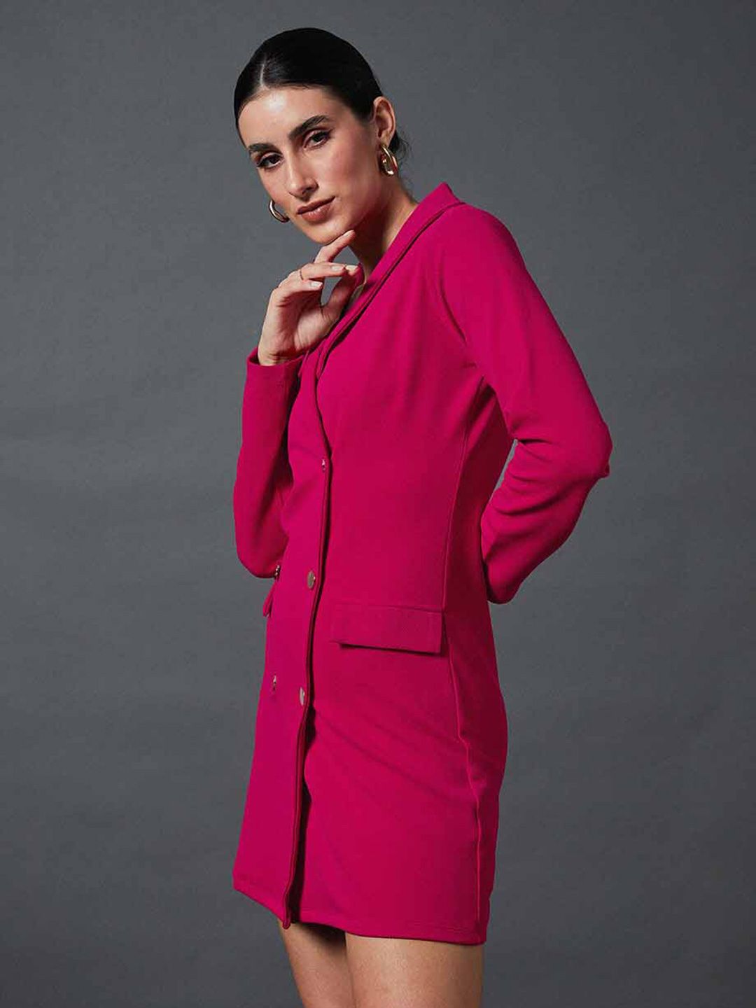 SASSAFRAS worklyf Shawl Collar Sheath Blazer Dress