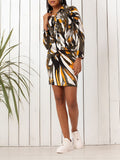 DressBerry Raw Artistic Abstract Printed Shirt & Skirt Co-Ords
