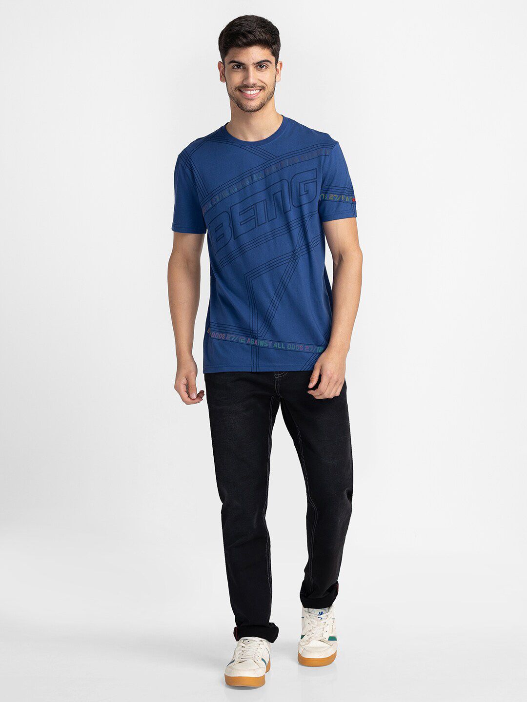 Being Human Typography Printed Casual T-shirt