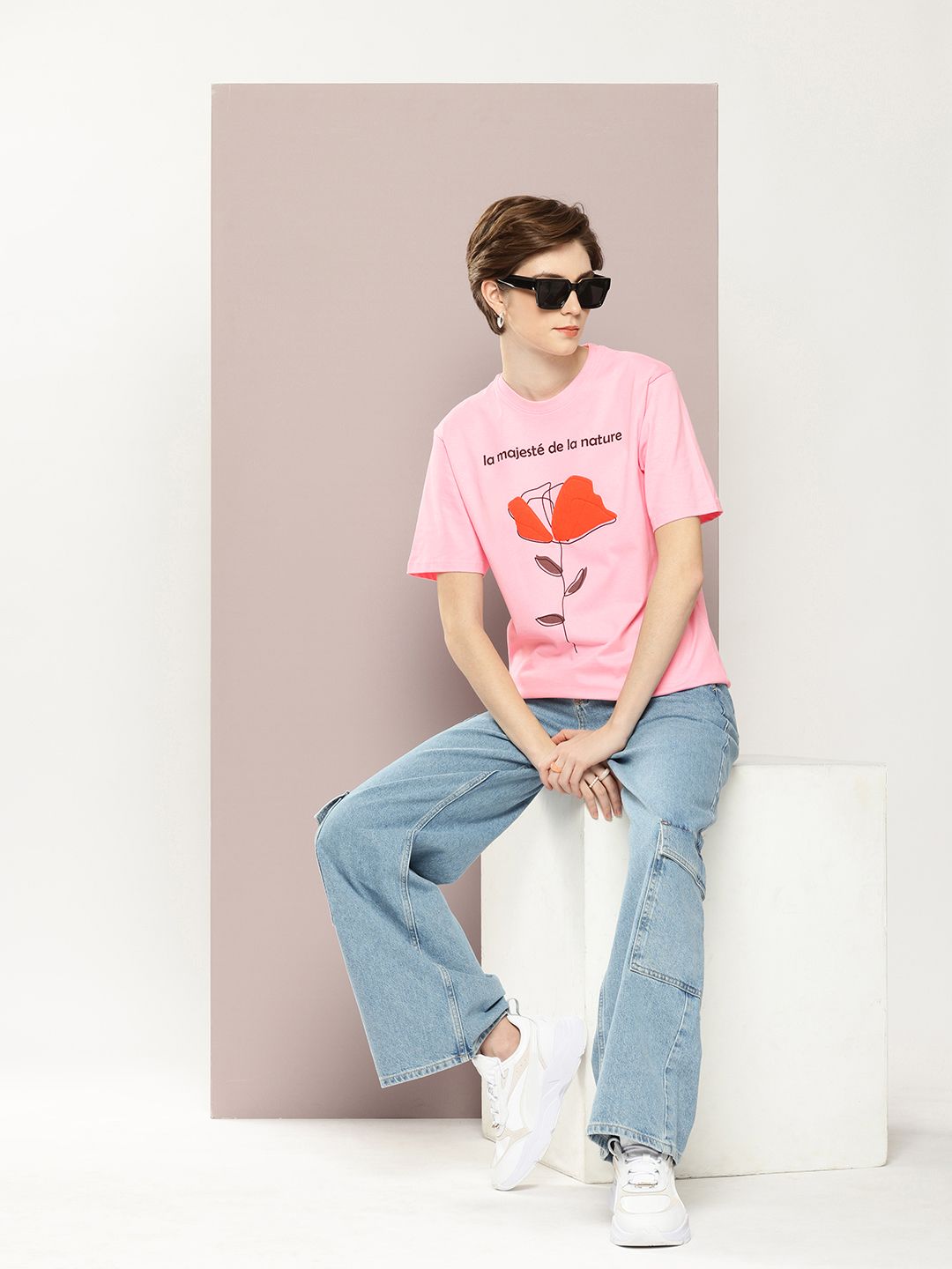 DILLINGER Printed Oversized Pure Cotton T-shirt
