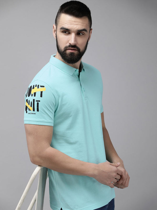 SPYKAR Polo Collar Pure Cotton Slim Fit T-shirt