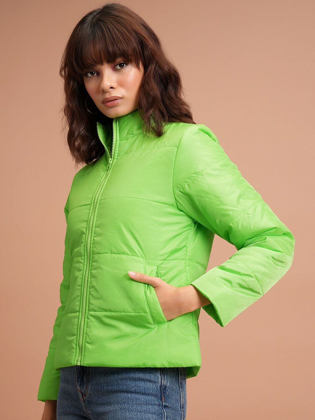 Tokyo Talkies Mock Collar Padded Jacket