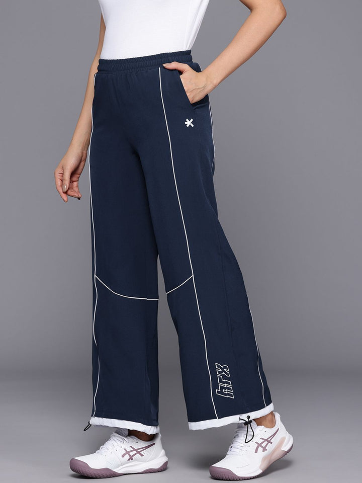 HRX by Hrithik Roshan Women Mid-Rise Lifestyle Track Pants with Toggle Hem