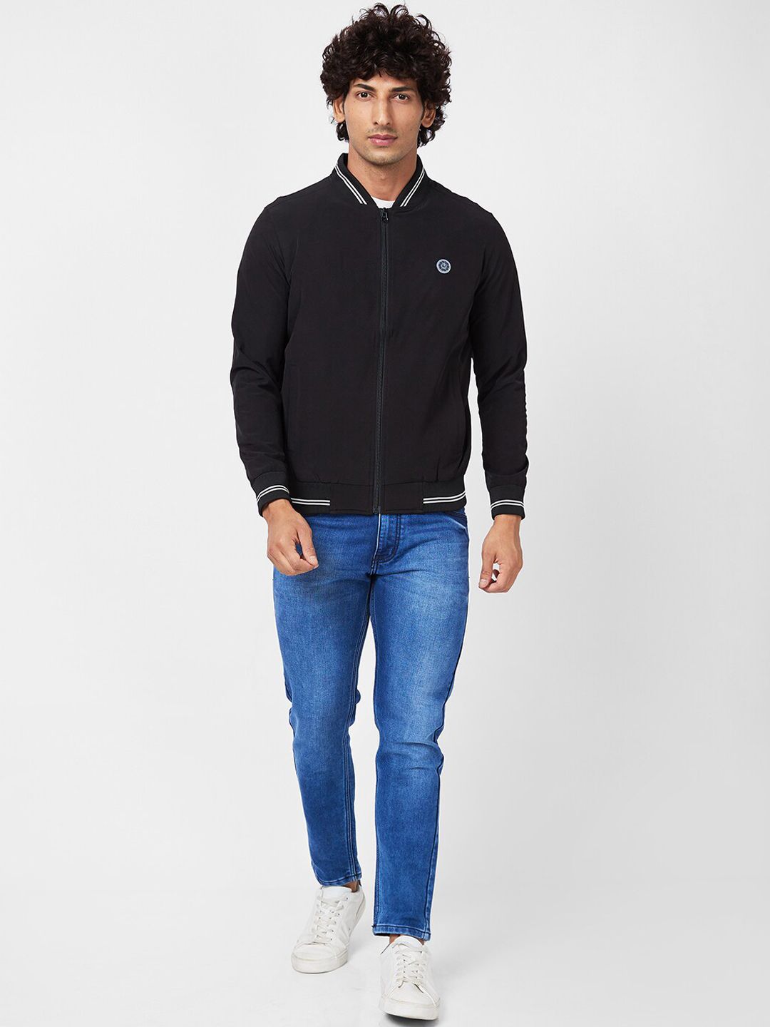 SPYKAR Henley Collar Bomber Jacket