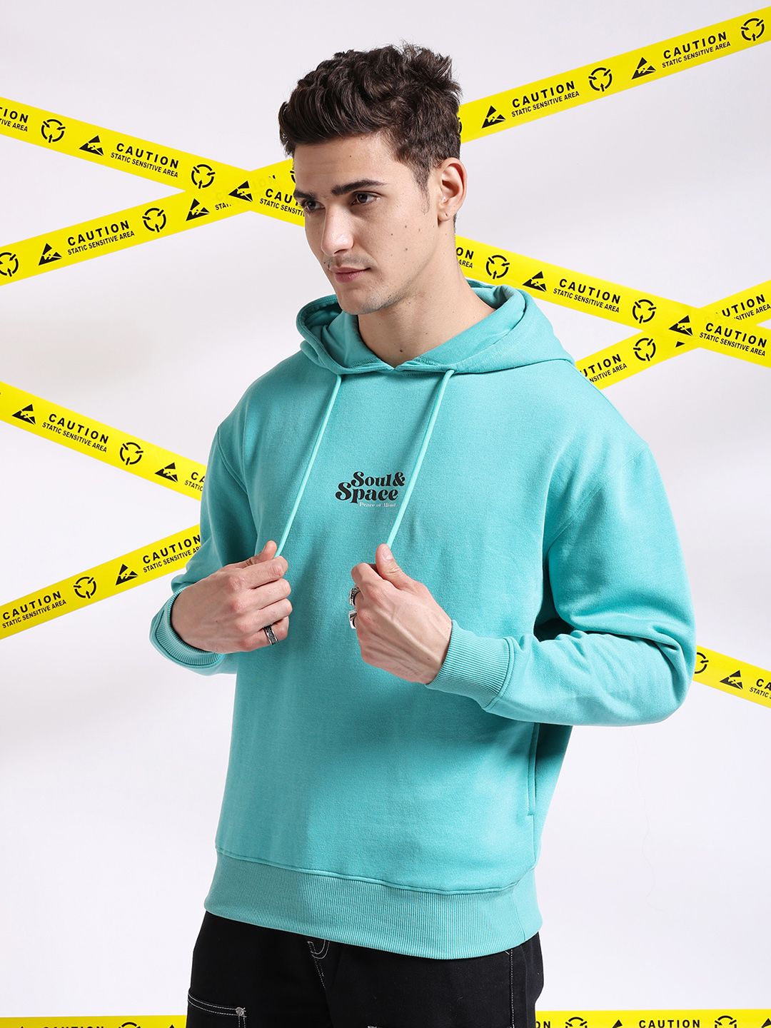 The Indian Garage Co Printed Hooded Pullover Sweatshirt