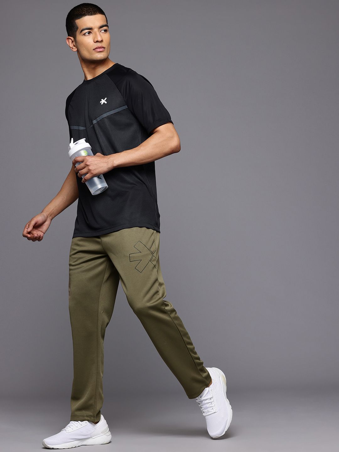 HRX by Hrithik Roshan Men Brand Logo Print Regular Fit Rapid-Dry Running Track Pants