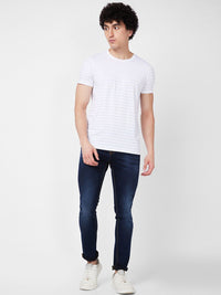 SPYKAR Striped Cotton Slim Fit T-shirt