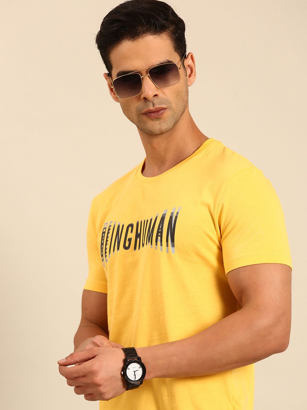 Being Human Typography Printed Pure Cotton T-shirt