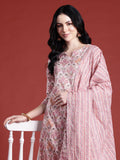 Anouk Ethnic Motifs Printed Pure Cotton Kurta with Trousers & With Dupatta