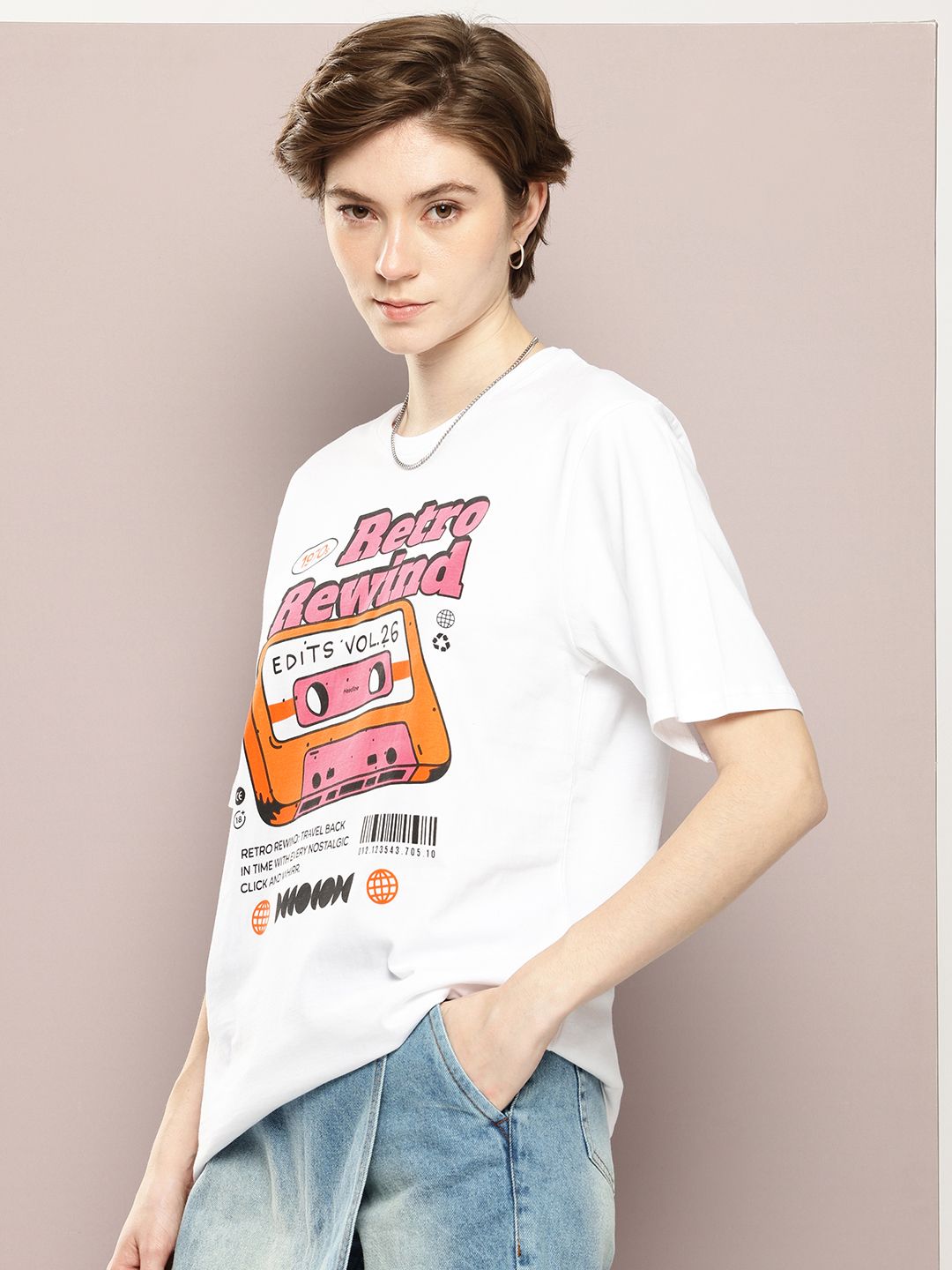 DILLINGER Graphic Printed Oversized Pure Cotton T-shirt