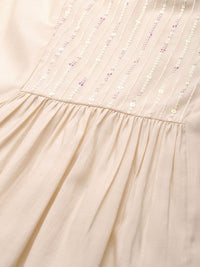 House of Pataudi Yoke Design Regular Sequinned Jashn Kurta with Patiala & Dupatta
