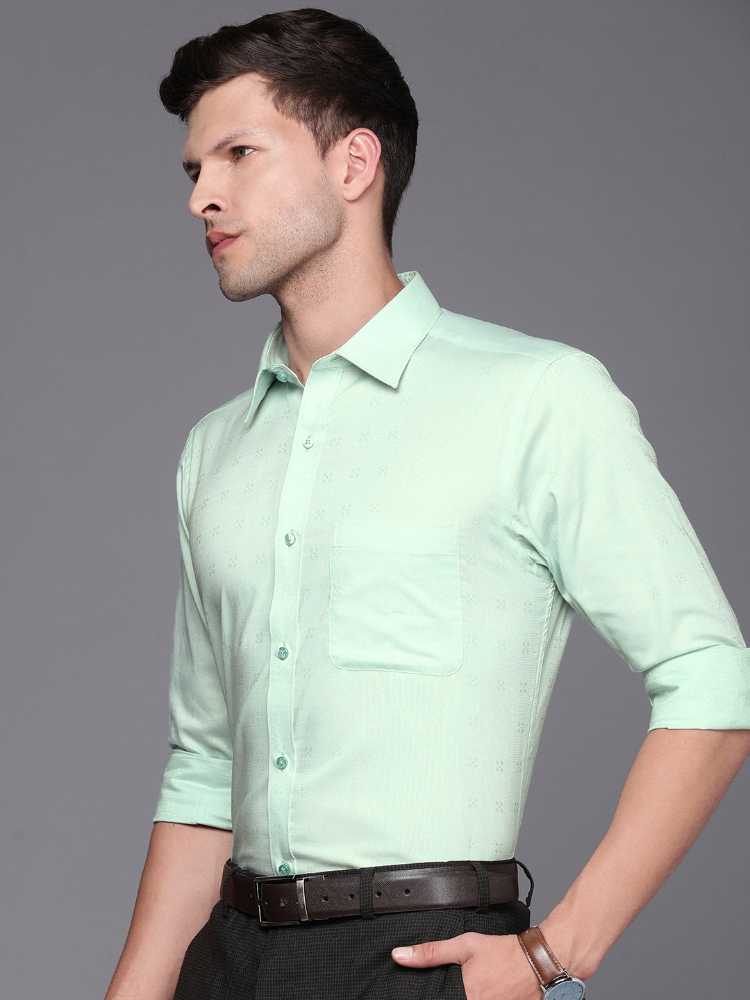 Raymond Men Slim Fit Pure Cotton Formal Shirt